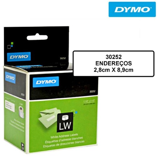 Etiqueta para Impressora Térmica 2,8x8,9cm Rolo com 350 Un. 30252 – Dymo