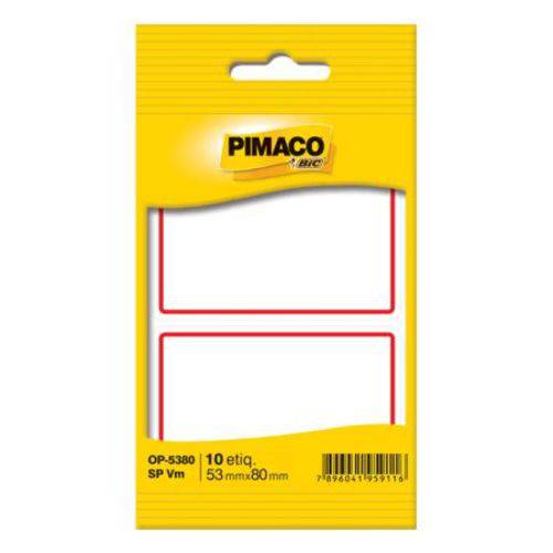 Etiqueta Pimaco Op-5380 SP Vermelho - 5 Folhas