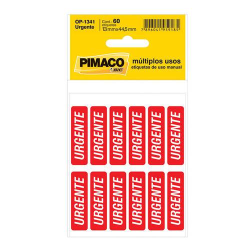 Etiqueta Pimaco Op1341 Urgente com 60 Etiqueta