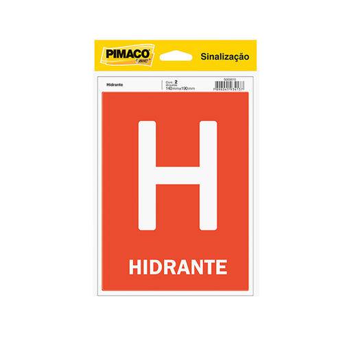 Etiqueta Pimaco Sinalização 14x19 "hidrante"