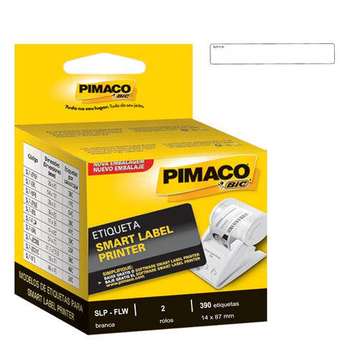Etiqueta Pimaco Smart Label Printer Slp-flw - 390 Etiquetas 14 X 87 Mm