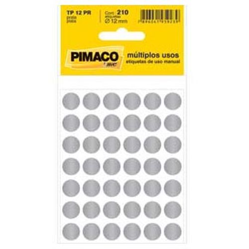 Etiqueta Pimaco Tp-12 Cor Pl 5 Fls Prata 1008179