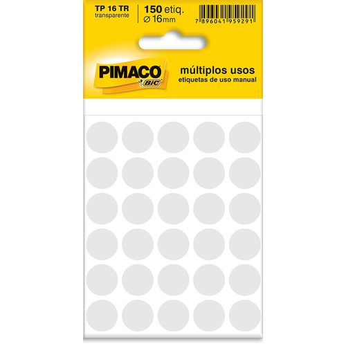 Etiqueta Pimaco Tp-16 Transparente - 5 Folhas 991853