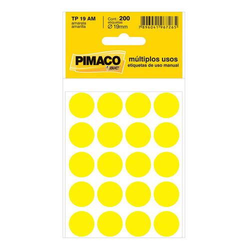 Etiqueta Pimaco Tp 19 Amarelo (10 Folhas 200-etiquetas)