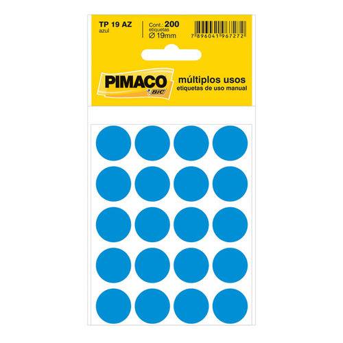 Etiqueta Pimaco Tp 19 Azul (10 Folhas 200-etiquetas)