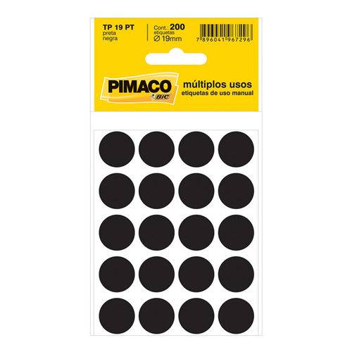 Etiqueta Pimaco Tp 19 Preta (10 Folhas 200-etiquetas)