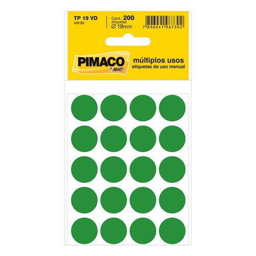 Etiqueta Pimaco Tp 19 Verde (10 Folhas 200-et)
