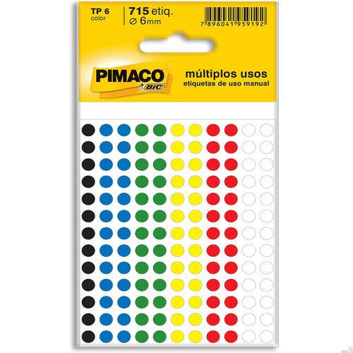 Etiqueta Pimaco Tp6 Colorida (5 Fls 715-et)