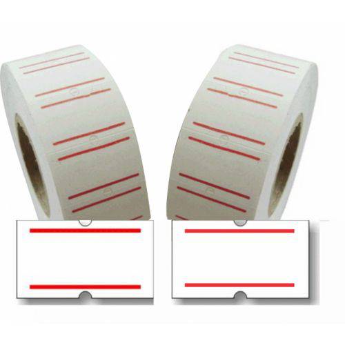 Etiquetas M-14 - Pacote com 10.000 Etiquetas com Tarja Vermelha