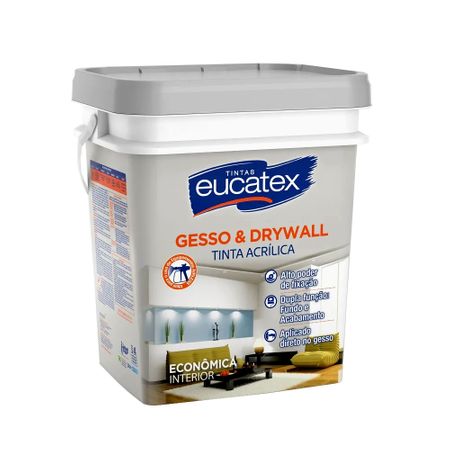 Eucatex Gesso e Drywall 18 Litros Branco
