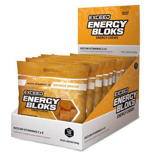Exceed Energy Bloks C/ 10 Unidades - Laranja