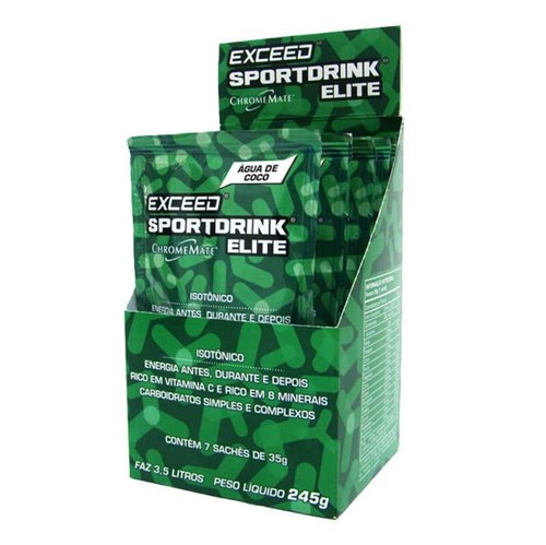 Exceed Sportdrink Elite - Caixa com 7 Sachês 35g - Água de Coco