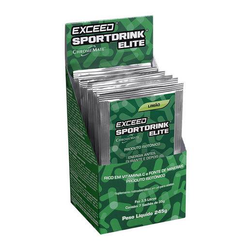 Exceed Sportdrink Elite - Caixa com 7 Sachês 35g - LIMÃO