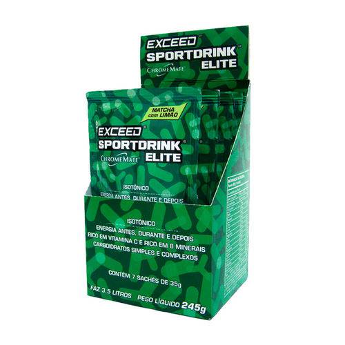 Exceed Sportdrink Elite - Caixa com 7 Sachês 35g - Matcha C/ Limão