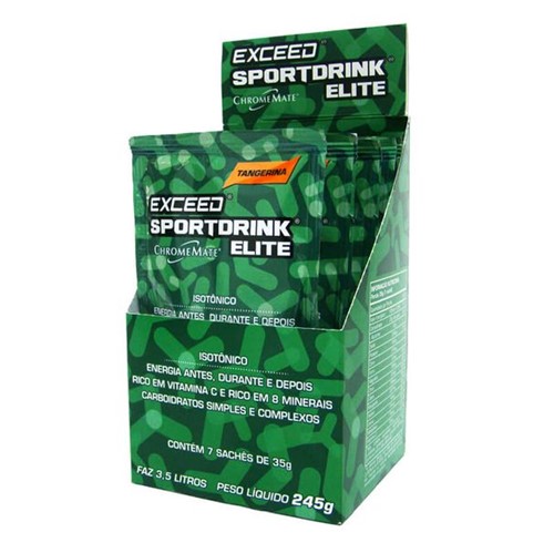 Exceed Sportdrink Elite - Caixa com 7 Sachês 35g - TANGERINA
