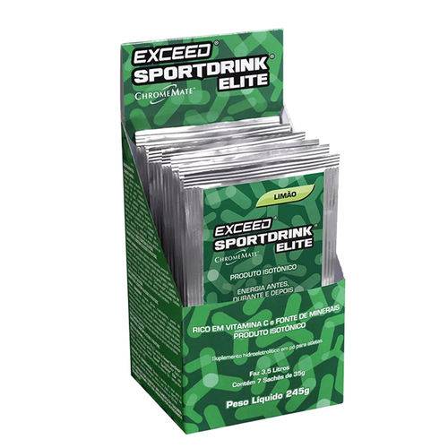 Exceed Sportdrink Elite - Limão - 7 Sachês de 35g