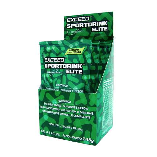 Exceed Sportdrink Elite - Matcha com Limão - 7 Sachês de 35g