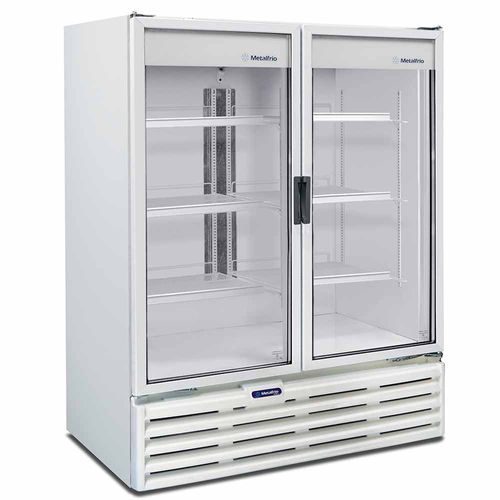 Expositor 2 Portas VB99R Metalfrio Refrigerador de Bebidas Branco 1186 Litros VB99R 110v