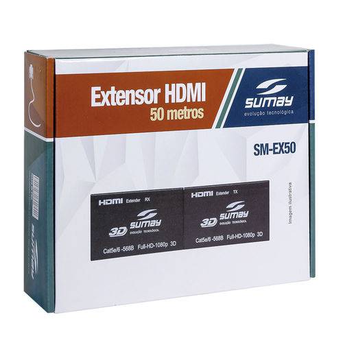 Extensor Hdmi Sumay Sm-Ex50 50Mt 3D 4K Hispeed