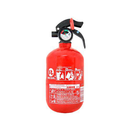 Extintor de Incêndio Pó Abc 1kg - Resil (Altura 242,00mm X Diâmetro 101,60mm)