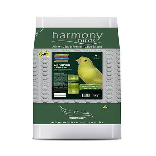 Extrusada Harmony Birds (com Sementes) – Canários e Exóticos Natural 5kg – Minasnut