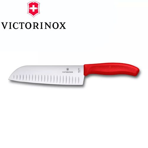 Faca Inox Santoku Cabo Vermelho 6" Swiss Classic - Victorinox