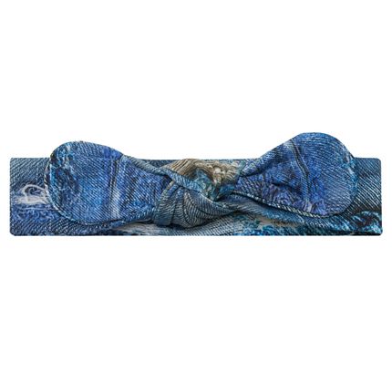 Faixa de Cabelo em Lycra Laço Destroyed Blue - Letiti