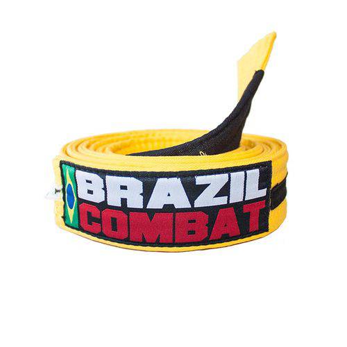 Faixa Jiu Jitsu Brazil Combat Amarelo e Preto
