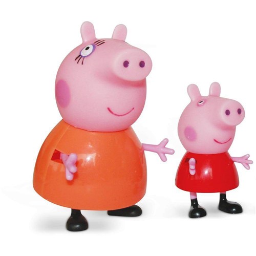 Familia Peppa Pig com 2 Personagens ESTRELA