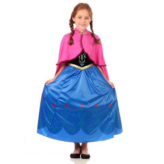 Fantasia Anna Frozen Infantil Luxo - Disney M