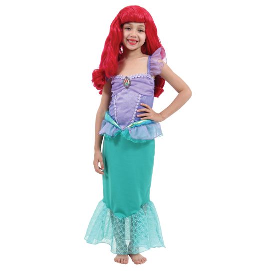Fantasia Ariel Infantil Super Luxo - Disney Princesas M