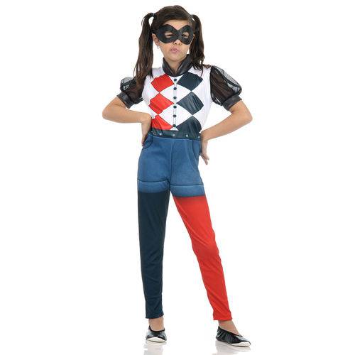 Fantasia Arlequina Infantil - Harley Quinn - Super Hero Girls