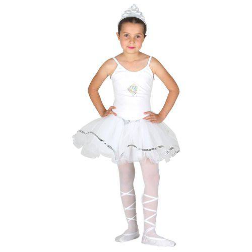 Fantasia Bailarina Branca Infantil