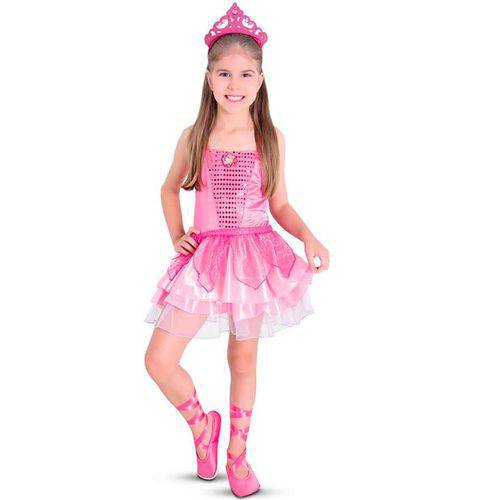 Fantasia Barbie Infantil Sapatilhas Mágicas Completa com Sapatilhas