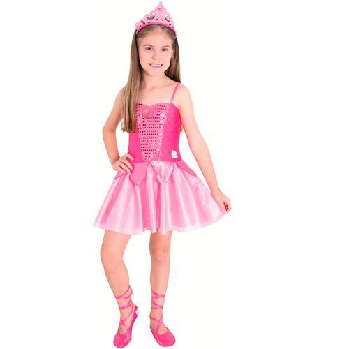 Fantasia Barbie Sapatilhas Infantil Mágicas Completa com Sapatilha