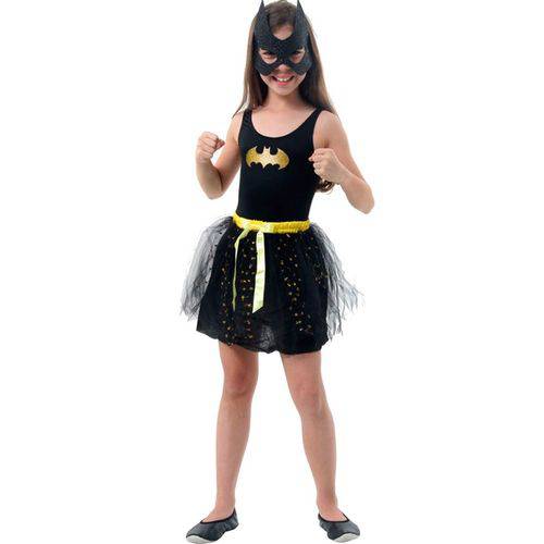 Fantasia Batgirl Infantil Dress Up Liga da Justiça