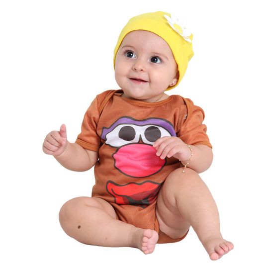 Fantasia Body Cabeça de Batata Bebê Feminino P