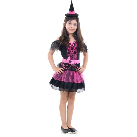 Fantasia Bruxa Cassandra Infantil - Halloween P