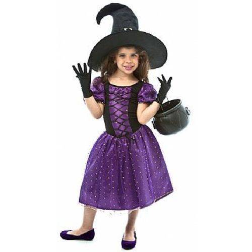 Fantasia Bruxinha Sarah Halloween Infantil Feminino