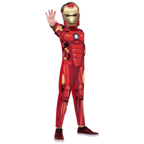 Fantasia Clássica Longa- Homem de Ferro - Avengers - Marvel - Rubies - P