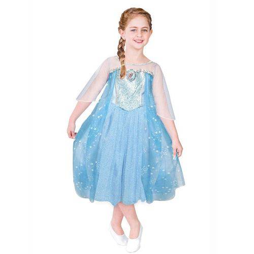 Fantasia de Luxo Infantil Frozen Princesa Elsa - Rubies - Tamanho G