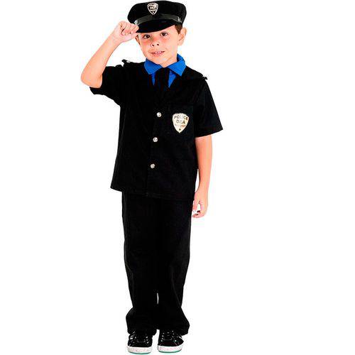 Fantasia de Policial Infantil com Quepe Sulamericana