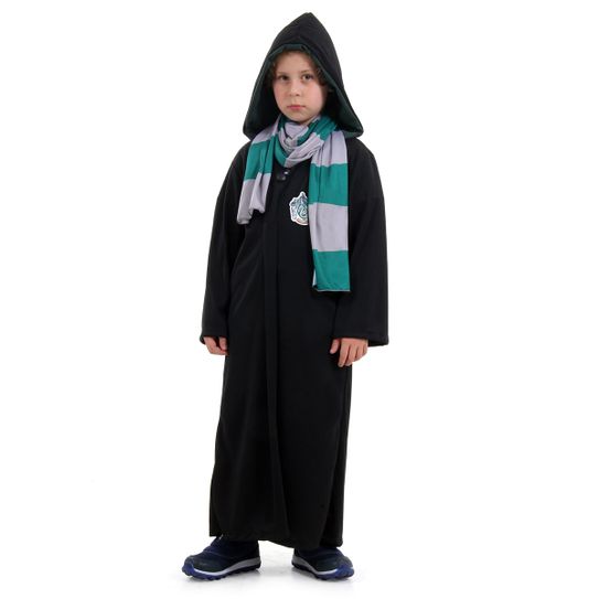Fantasia Draco Malfoy Sonserina Infantil - Harry Potter P