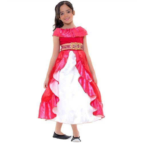 Fantasia Elena de Avalor Clássica Infantil Princesas Disney - G 9 - 12