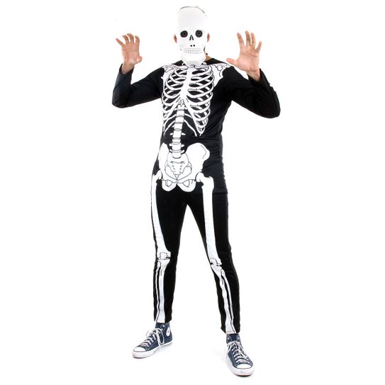Fantasia Esqueleto Glow Adulto - Halloween P
