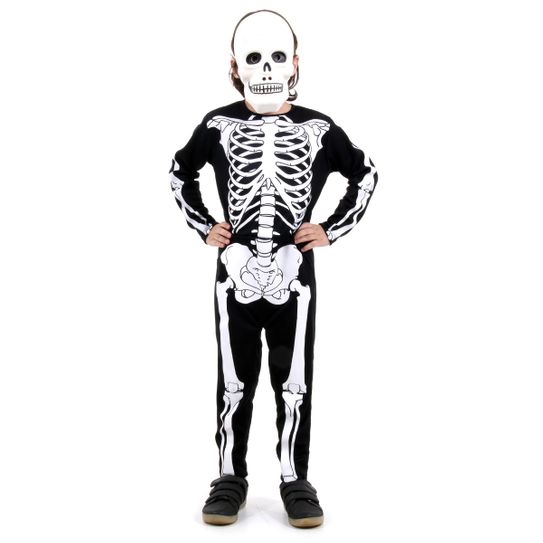 Fantasia Esqueleto Glow Infantil - Halloween P