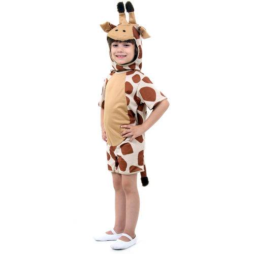 Fantasia Girafa Infantil Curto GG