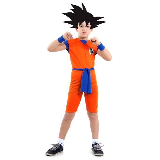 Fantasia Goku Curto Infantil - Dragon Ball Z P