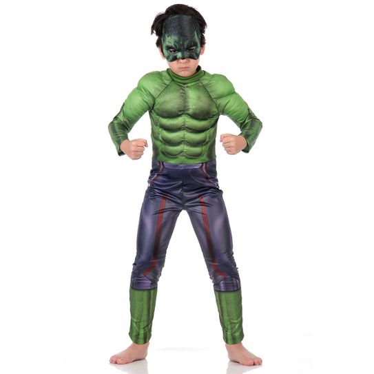 Fantasia Hulk Infantil Peitoral - Avengers P
