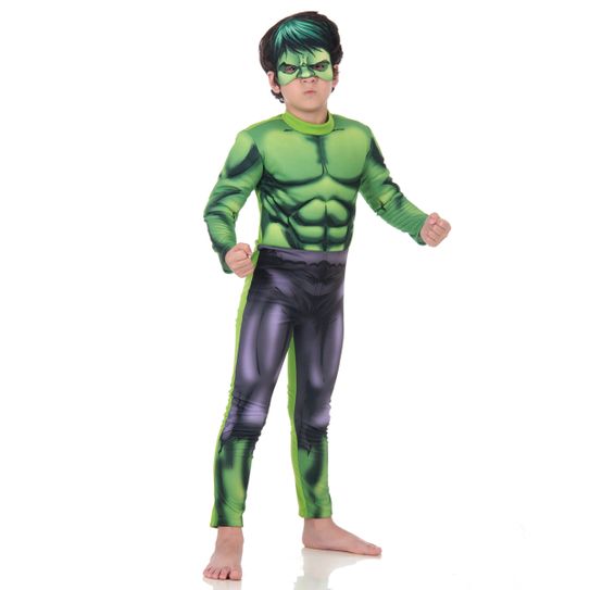 Fantasia Hulk Infantil Premium P